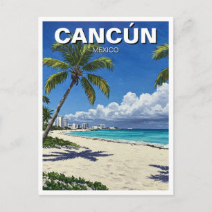 Postal Playa de viajes de Cancún México