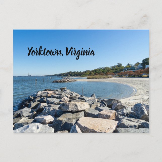 Postal Playa de Yorktown en Virginia (Anverso)