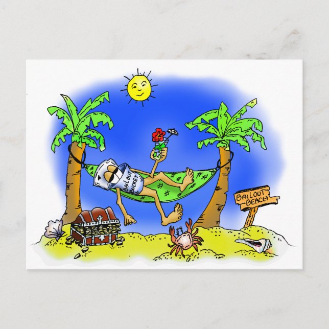 Postal Playa del desalojo urgente (Anverso)