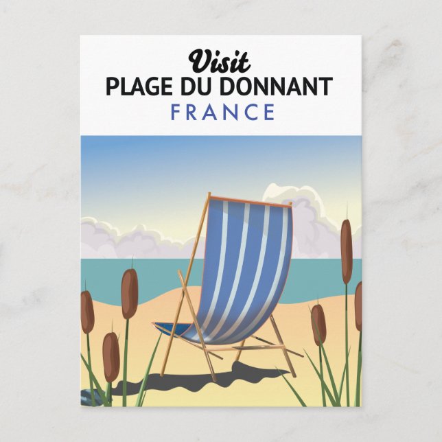 Postal Playa del Donnant Francia (Anverso)