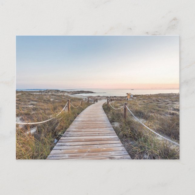 Postal Playa del Es Pujols en el amanecer (Anverso)