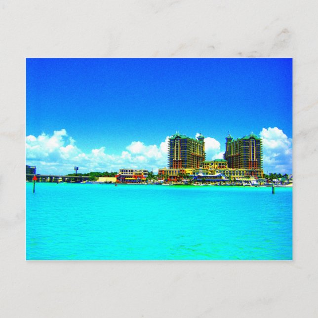 Postal Playa del hotel Emerald Grande Destin Florida (Anverso)