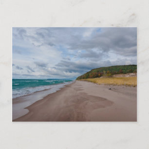 Postal Playa del Lago Michigan