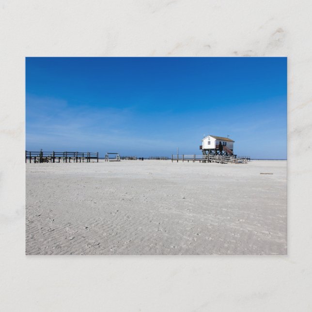 Postal Playa del Mar del Norte, San Pedro Ording (Anverso)