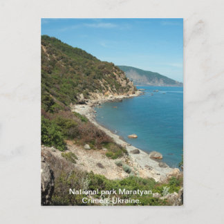 Postal Playa del Mar Negro de Ucrania