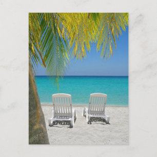 Postal Playa del paraíso tropical del Caribe