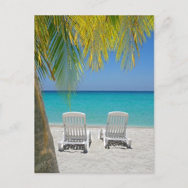 Postal Playa del paraíso tropical del Caribe (Anverso)