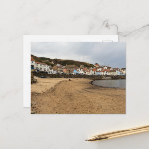Postal Playa del puerto de Staithes y frente del pueblo