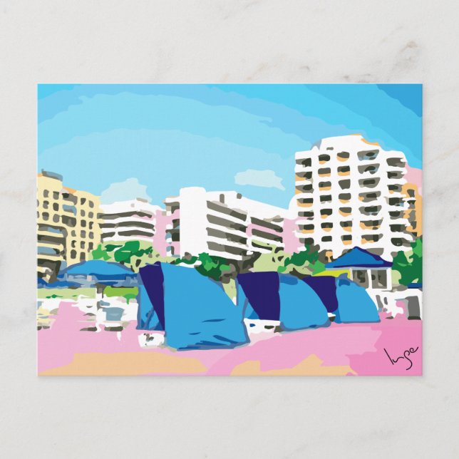 Postal PLAYA DEL SUR, MIAMI, FLORIDA Guay (Anverso)