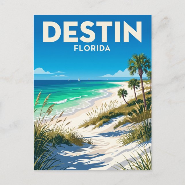 Postal Playa Destin Florida (Anverso)