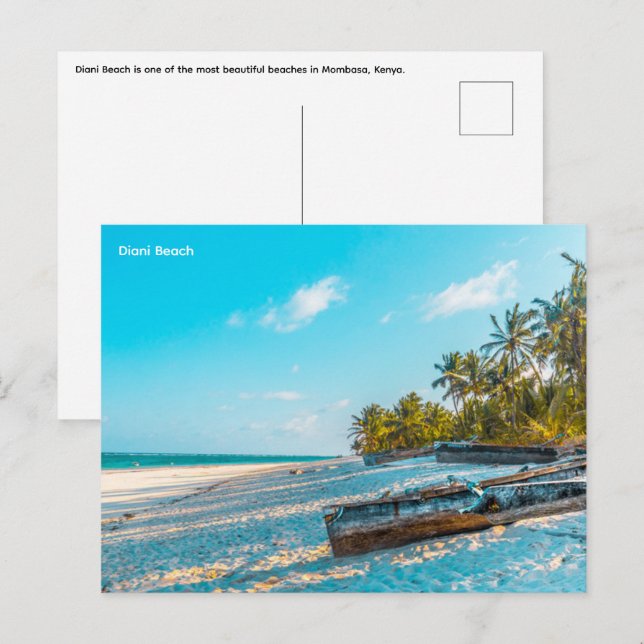 Postal Playa Diani, Mombasa (Anverso / Reverso)