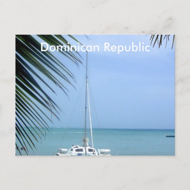 Postal Playa dominicana (Anverso)
