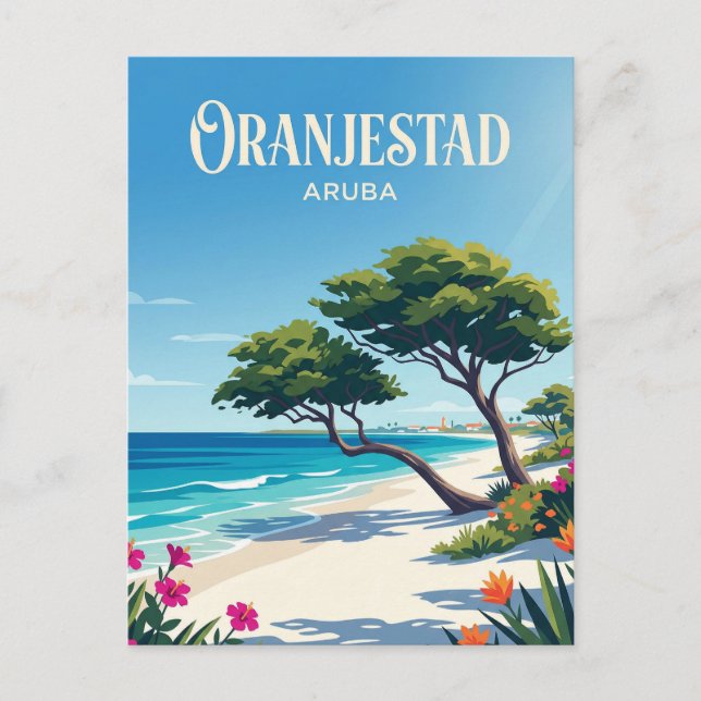 Postal Playa Eagle Aruba (Anverso)