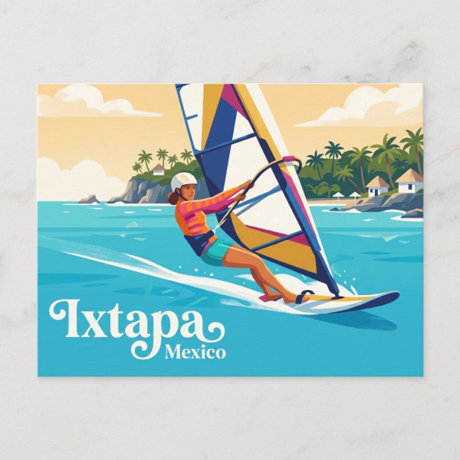 Postal Playa El Palmar México (Anverso)