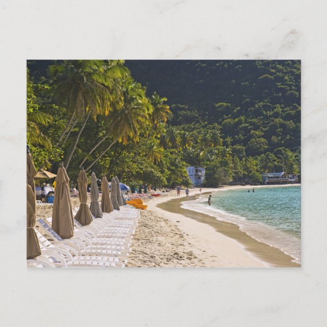 Postal Playa en Cane Garden Bay, Isla de Tortola (Anverso)