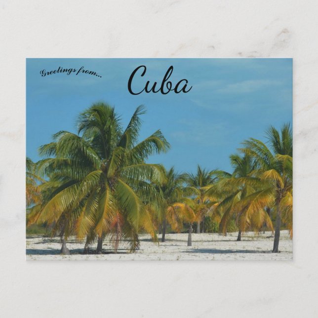 Postal Playa en Cuba (Anverso)