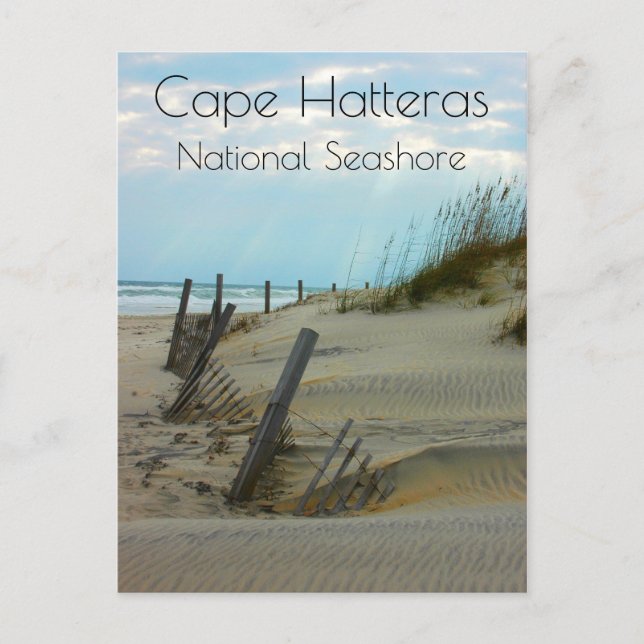 Postal Playa en la costa nacional de Cabo Hatteras, NC (Anverso)