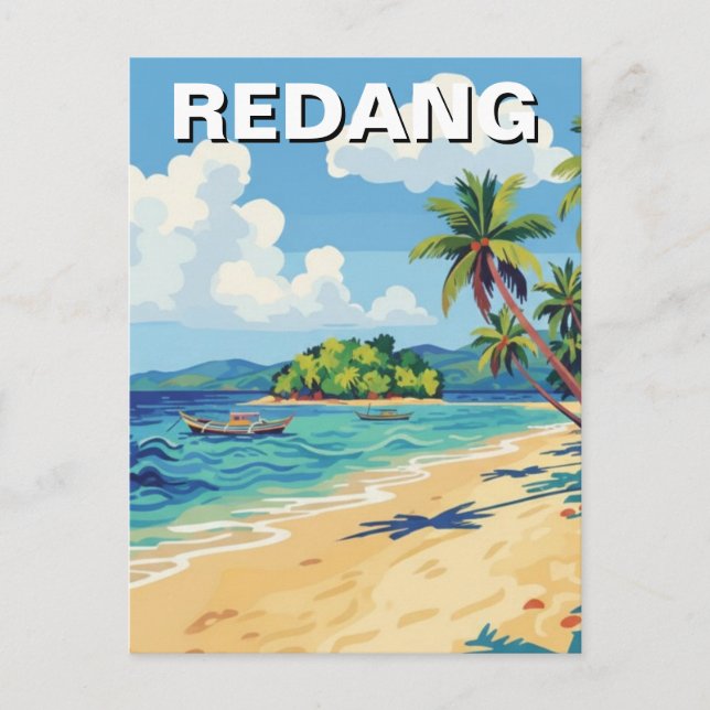 Postal Playa en Redang Malasia (Anverso)