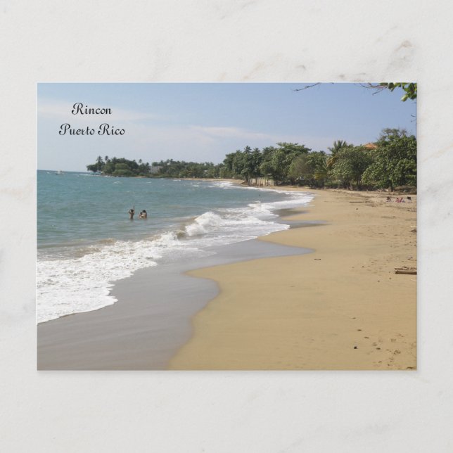 Postal Playa en Rincón Puerto Rico (Anverso)