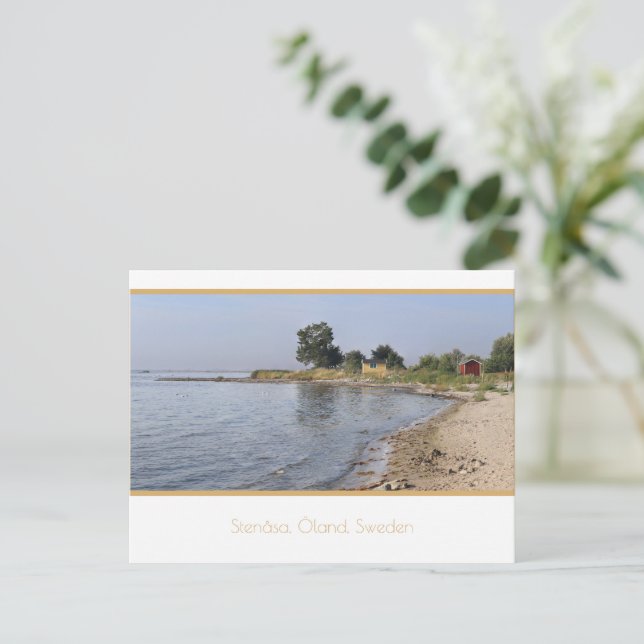 Postal Playa en Stenåsa, Öland, Suecia.   (Anverso de pie)