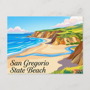 Postal Playa Estatal San Gregorio California