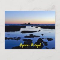 Playa Gale al atardecer en Albufeira, Algarve. Por