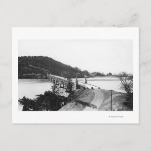 Postal Playa Gold, puente de Oregon sobre río Rogue