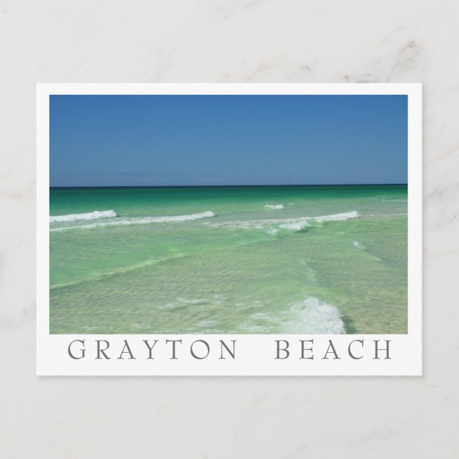 Postal Playa Grayton - 30A Florida - Frontera blanca (Anverso)