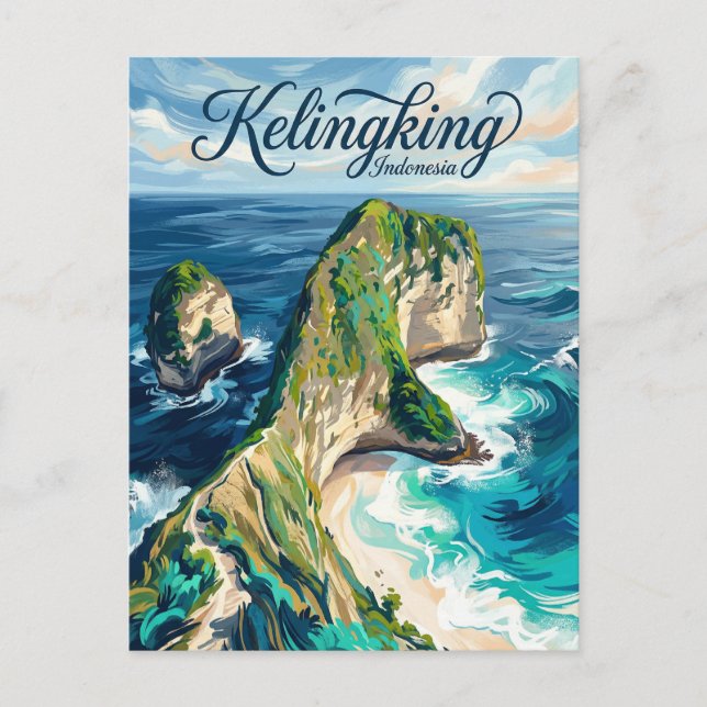 Postal Playa Kelingking Indonesia (Anverso)