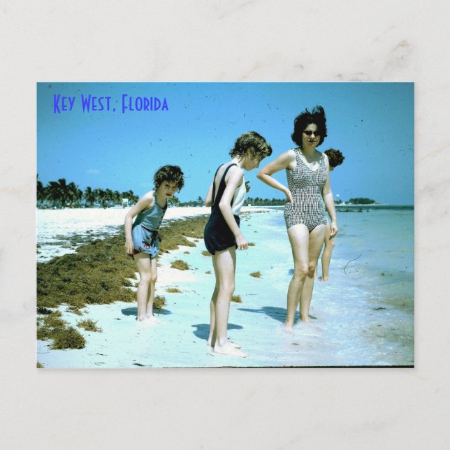 Postal Playa Key West 1965, Key West, Florida (Anverso)