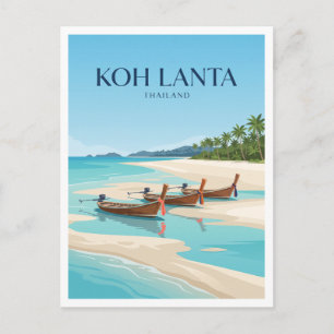 Postal Playa Klong Dao Saladan Tailandia Viaje Regalo