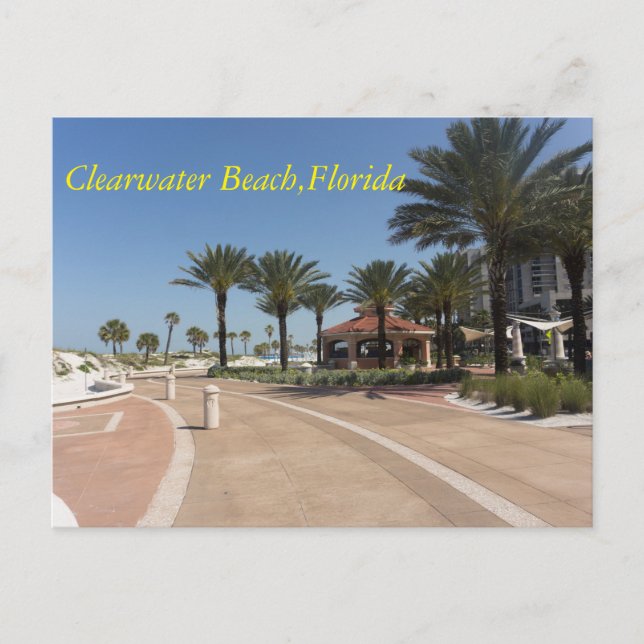 Postal Playa la Florida de Clearwater (Anverso)