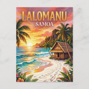 Postal Playa Lalomanu Samoa