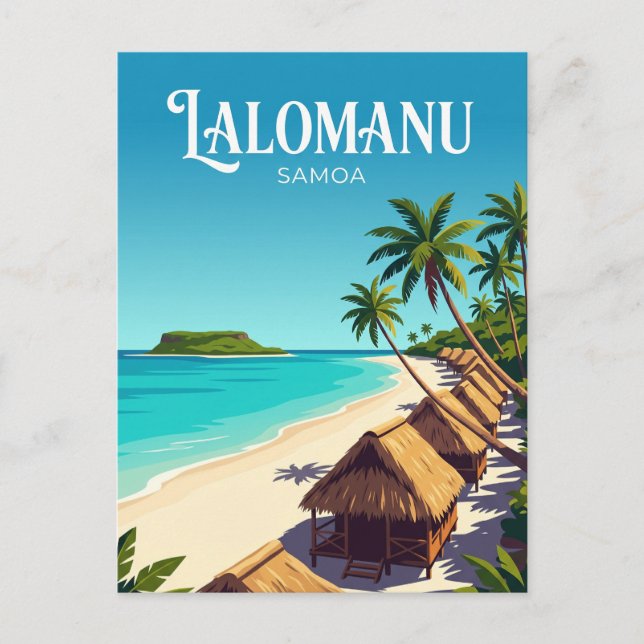 Postal Playa Lalomanu Samoa (Anverso)