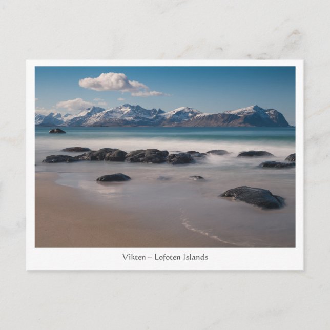 Postal Playa Lofoten Vikten (Anverso)