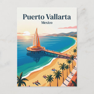 Postal Playa Los Muertos México