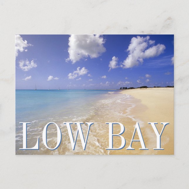Postal Playa Low Bay, Barbuda, Antigua (Anverso)