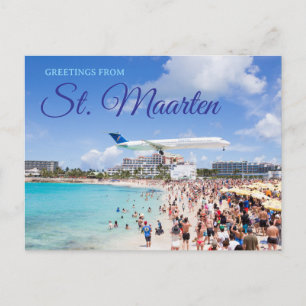 Postal Playa Maho Saint Martin Viajes