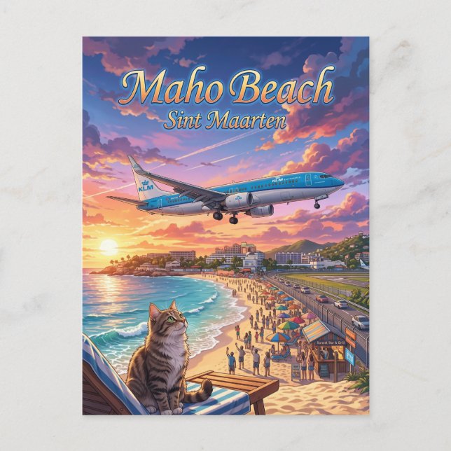 Postal Playa Maho Sint Maarten (Anverso)