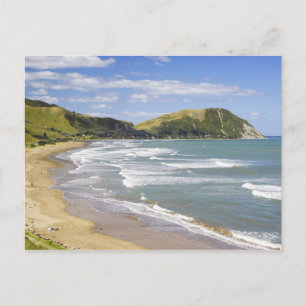 Postal Playa Makorori cerca de Gisborne, Eastland, Nueva 