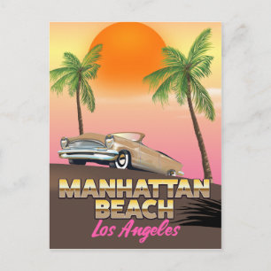 Postal playa Manhattan Los Ángeles