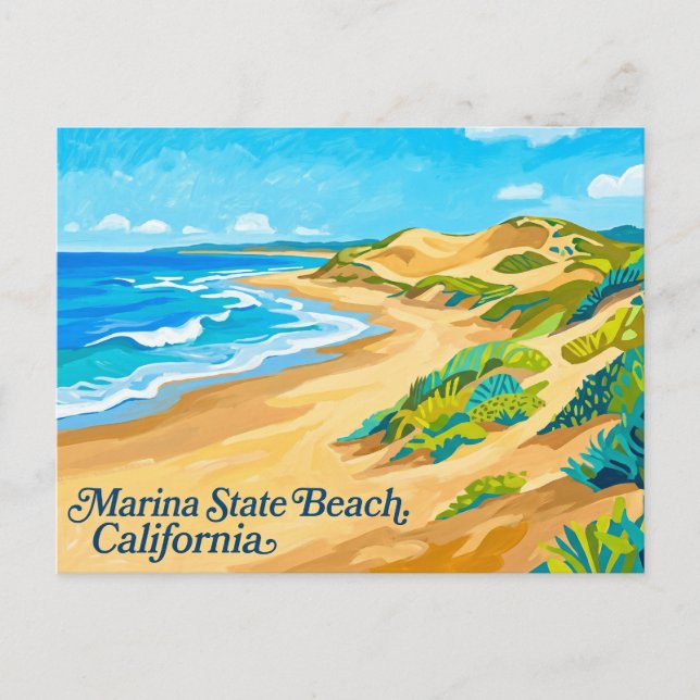 Postal Playa Marina State California (Anverso)