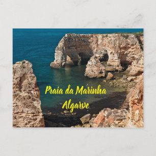 Postal Playa Marinha en Lagoa, Algarve. Portugal