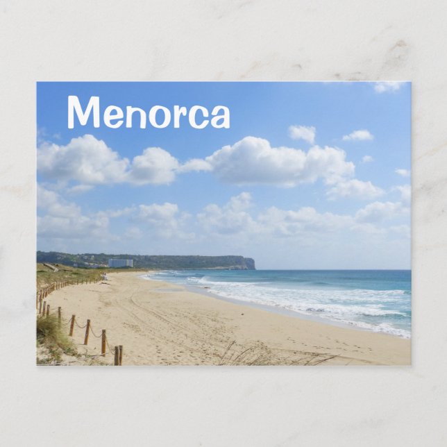 Postal Playa Menorca Son Bou (Anverso)