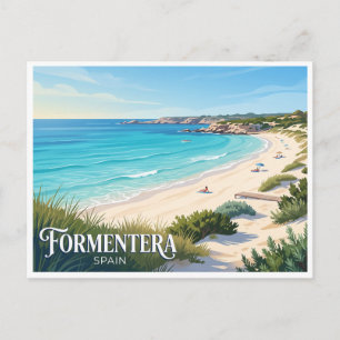 Postal Playa Migjorn Formentera España