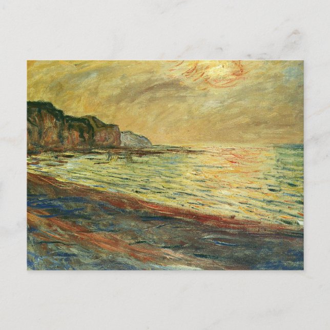Postal Playa Monet En Pourville (Anverso)