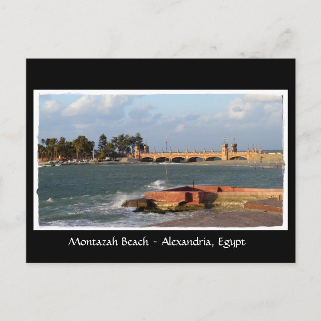 Postal Playa Montazah - Postcard de Egipto (Anverso)