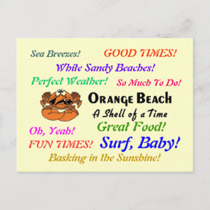 Postal Playa naranja Alabama