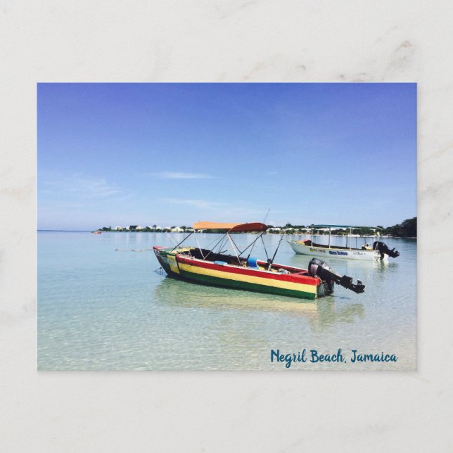 Postal Playa Negril, Jamaica (Anverso)