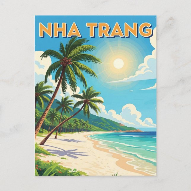 Postal Playa Nha Trang Viajes a Vietnam (Anverso)